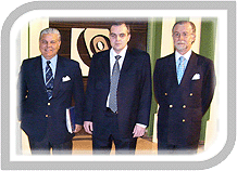 Agustin Monteverde, Vicente Massot y Gustavo Ick