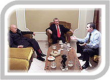 Gustavo Ick, Justo Laguna y Marcos Aguinis